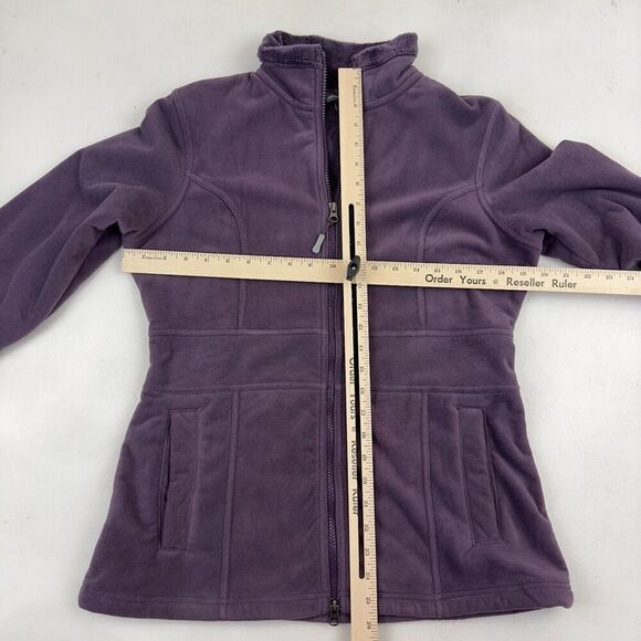 Eddie Bauer Purple Fleece PLUSH Lined Jacket Full Zip Size M Mock Neck Pockets - Picture 2 of 10